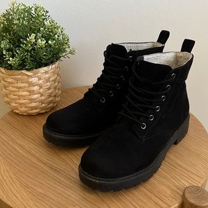 H&M Black Lace-Up Boots
